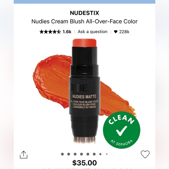 Nudestix Nudies Cream Blush All-Over-Face Color - Picture 2 of 7